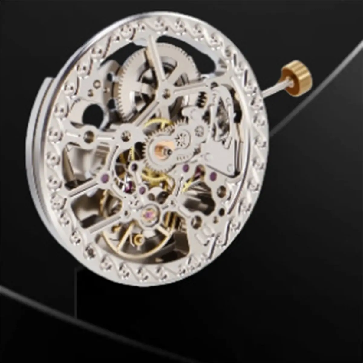 Home Tool Jewel Mechanical Watch Movement with Radiation Pattern for DIY Watch Repair