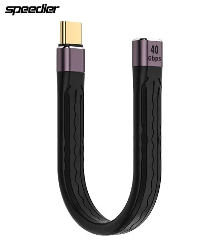 USB C 4.0 Cable Support 8K HD Video Transmission FPC Flexible Cable For Full-featured Thunderbolt 3 Short Cable 40GB