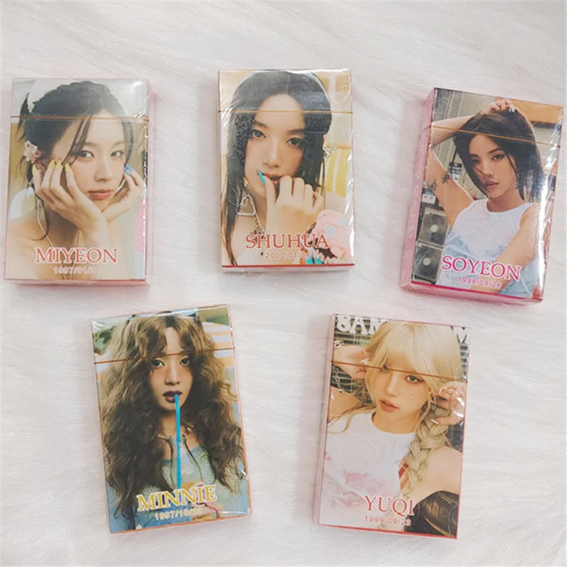 (G)I-DLE Album LOMO Card 55pcs/set Song Yuqi Solo ShuHua Minnie Fan Girl Collection Gift Postcard Photo Card GIDLE Greeting Card