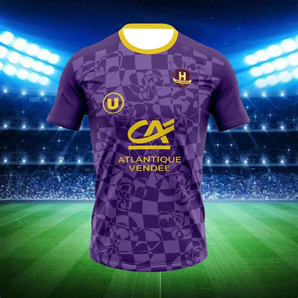 2025-26 رجل HBC Nantes كرة اليد قميص الشباب الاطفال ملابس رياضية المتضخم التدريب كرة اليد موحدة تنفس للجنسين جيرسي المحملة