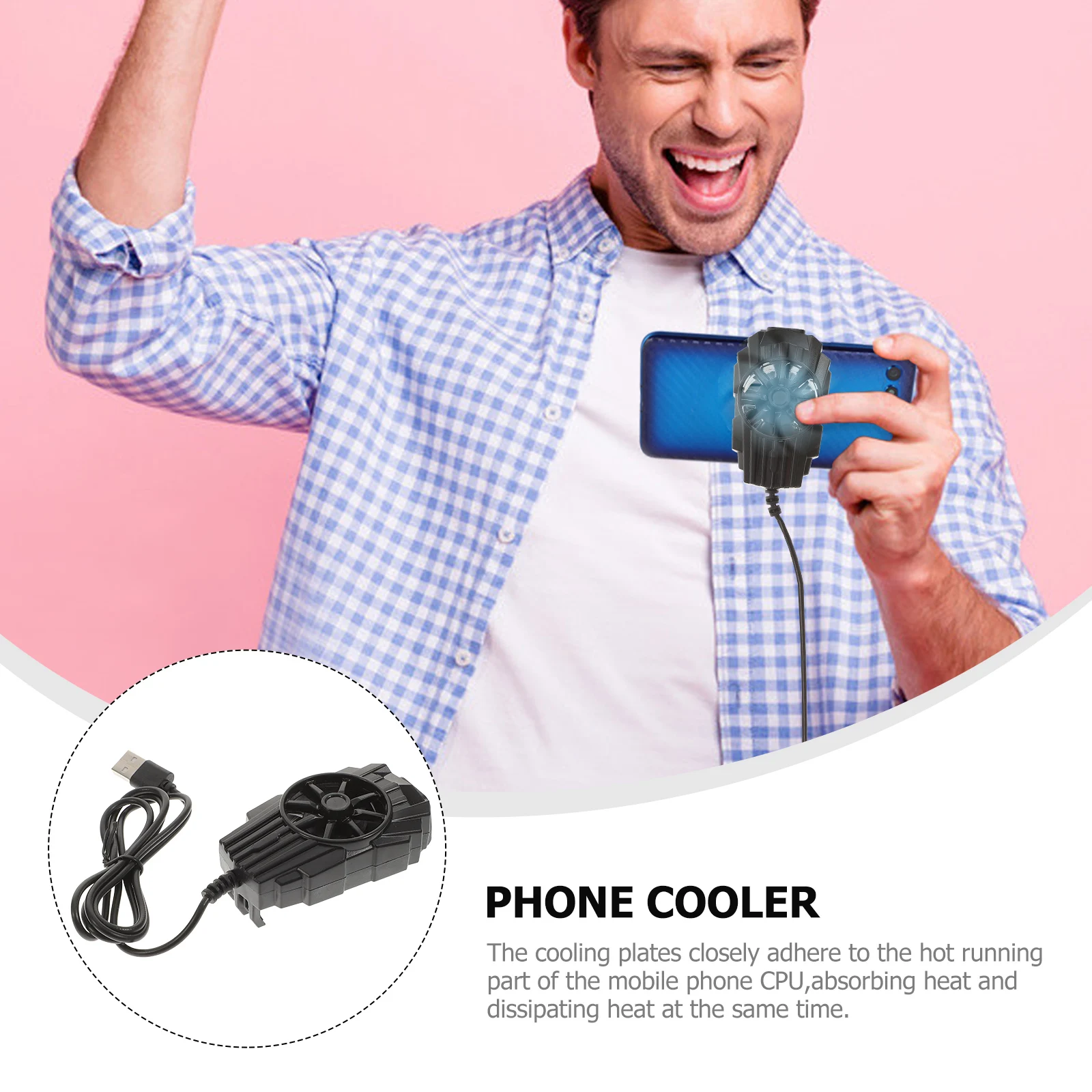 

Heat Sink Smartphone Radiator Intelligent Cooling Rack Compact Lightweight Retractable Clasp Phone Cooler Ultra Silence Mobile