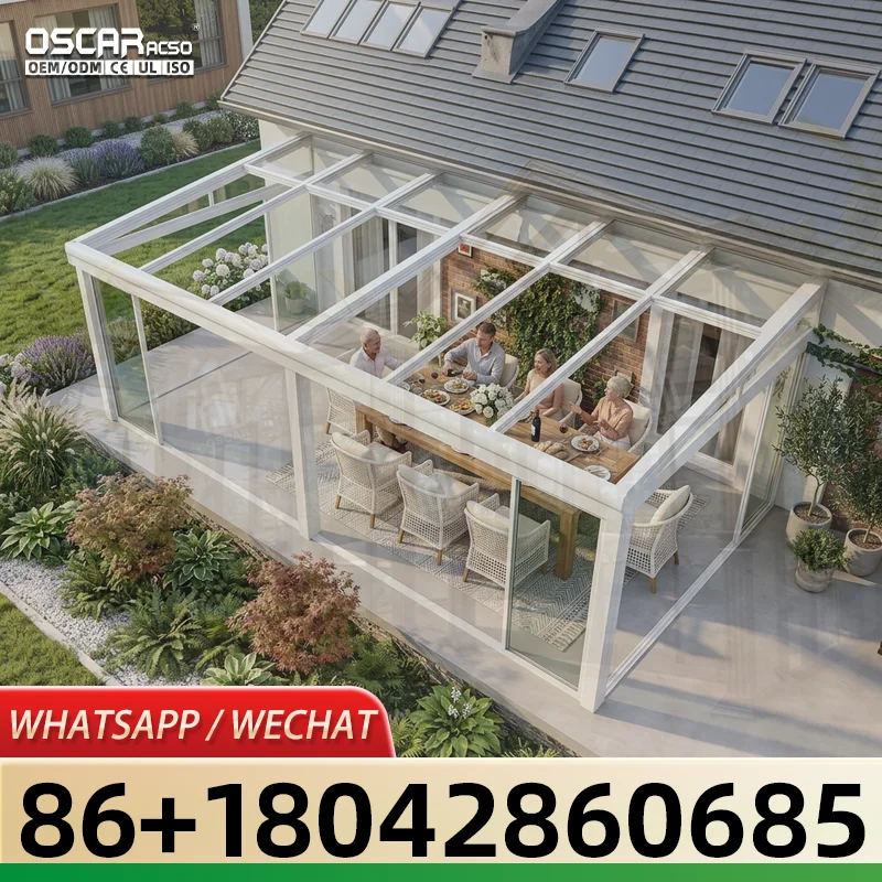 Luxury Customization Freestanding Aluminum Sunroom for Winter Garden in US UK sunroom