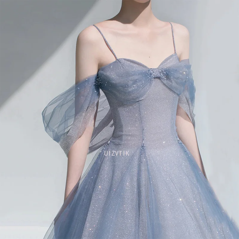 プリンセススタイルウエディングドレス卒業ドレス女性のためのエレガントな弓オーガンザスリングボールガウン女性のイブニングパーティードレス Vestidos