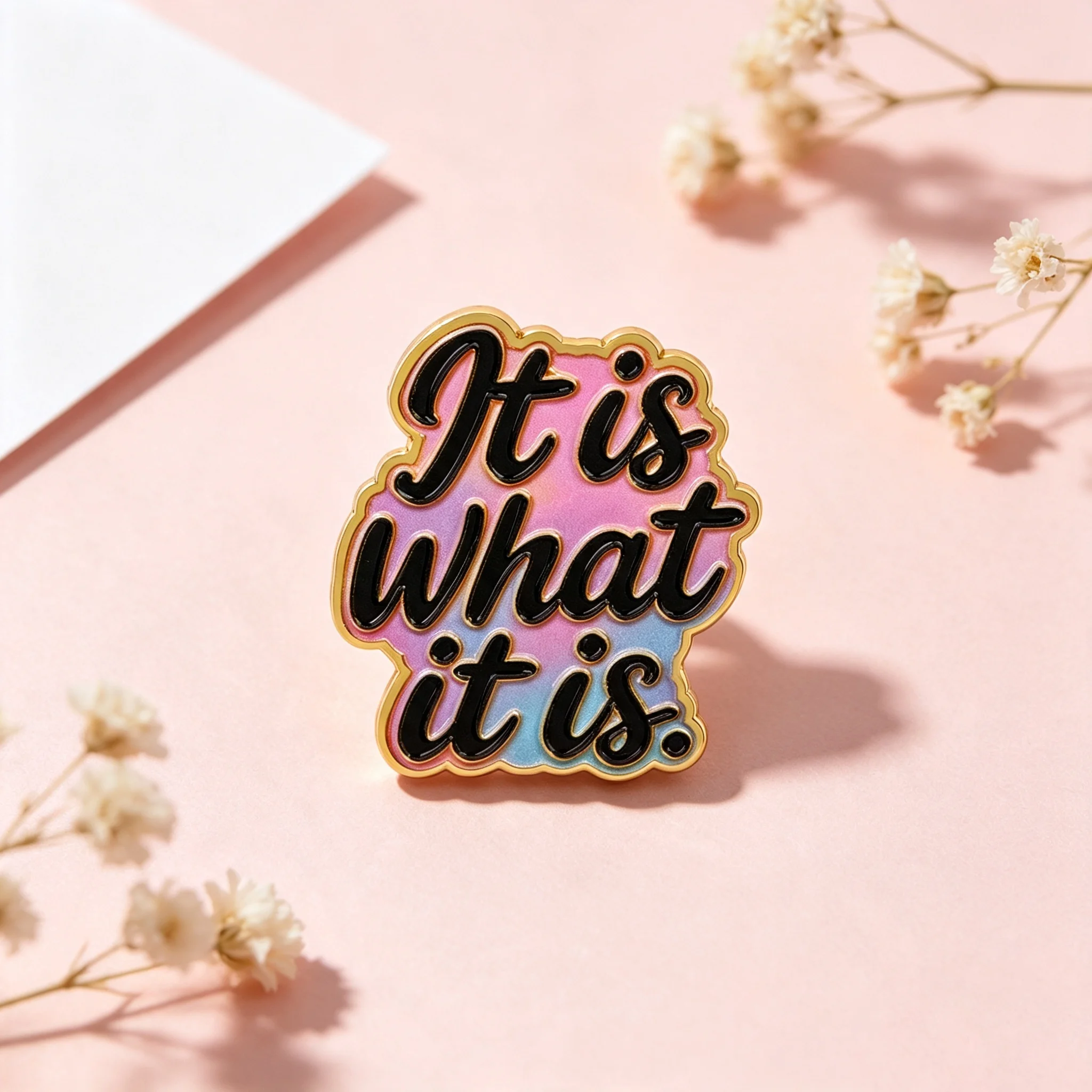 Inspirational Phrase Cartoon Animal Enamel Pins Happy Vibe Brooch Lapel Pin Badge on Clothing Accessories Fashion Jewelry Gifts