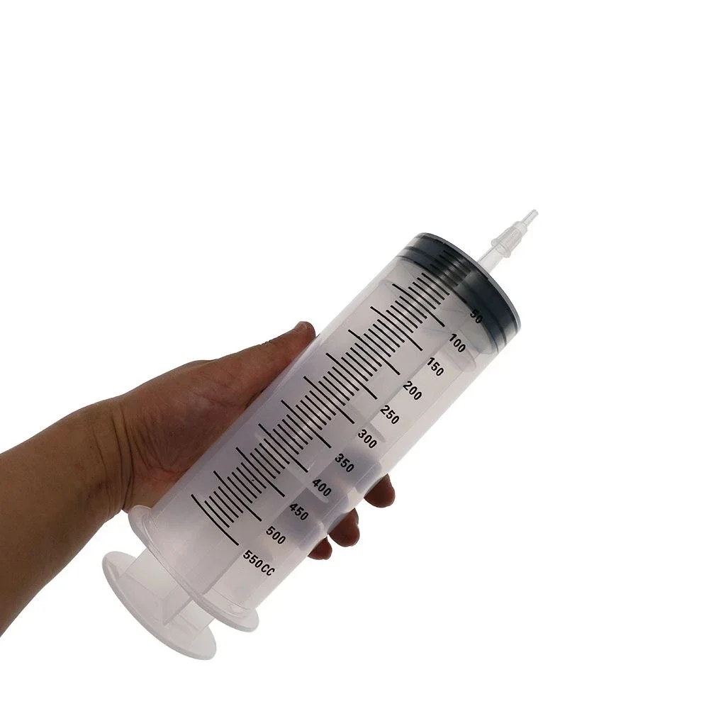 1Pc 550cc Flush Tube Syringe Feeding Tool Pets Large Capacity Plastic Syringe For Measuring Liquids Pet Feeding Liquid Food