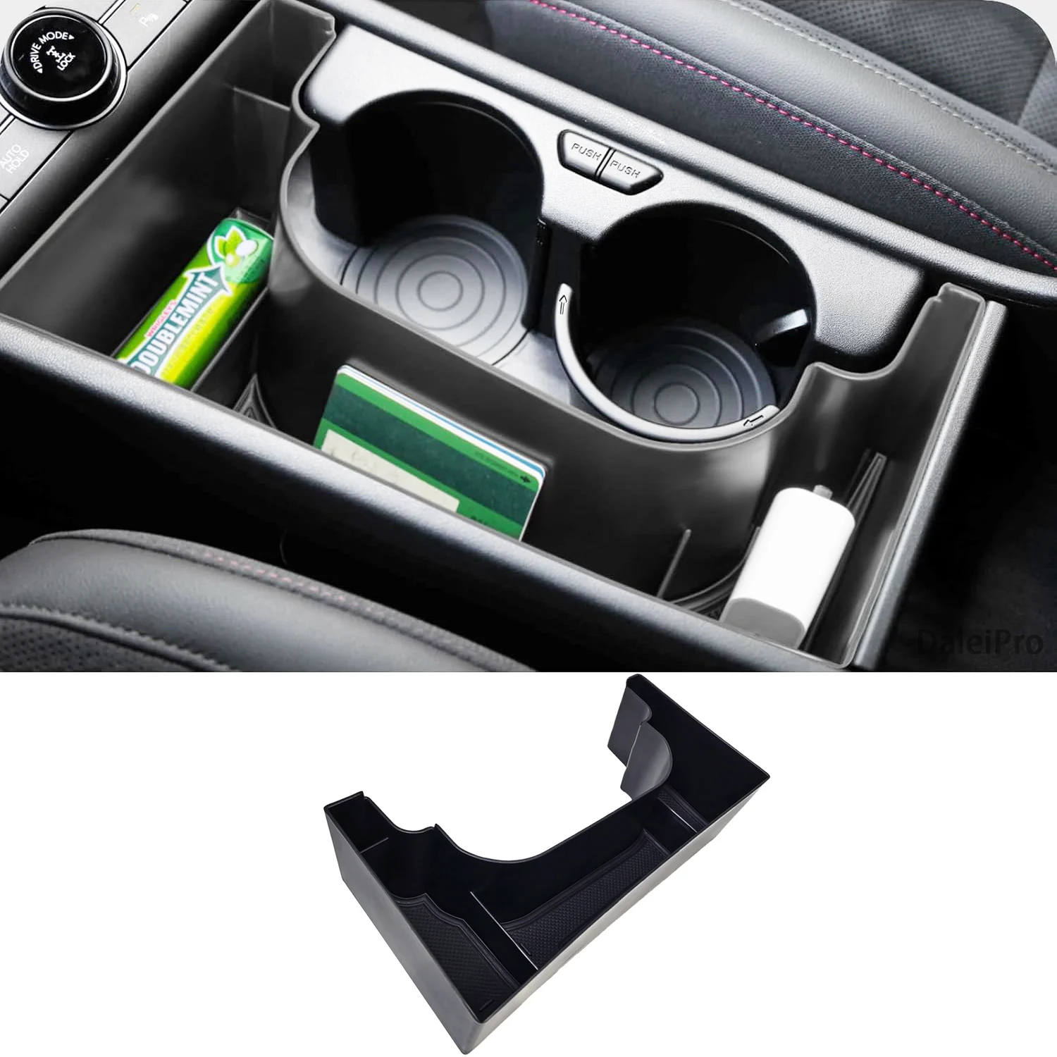 Für Kona Hybrid Phev SX2 2024 2025 Mittelkonsole Organizer Fach Armlehne Aufbewahrungsbox Geschichtete Aufbewahrungsbox Aufräumen Autozubehör – Detail 6