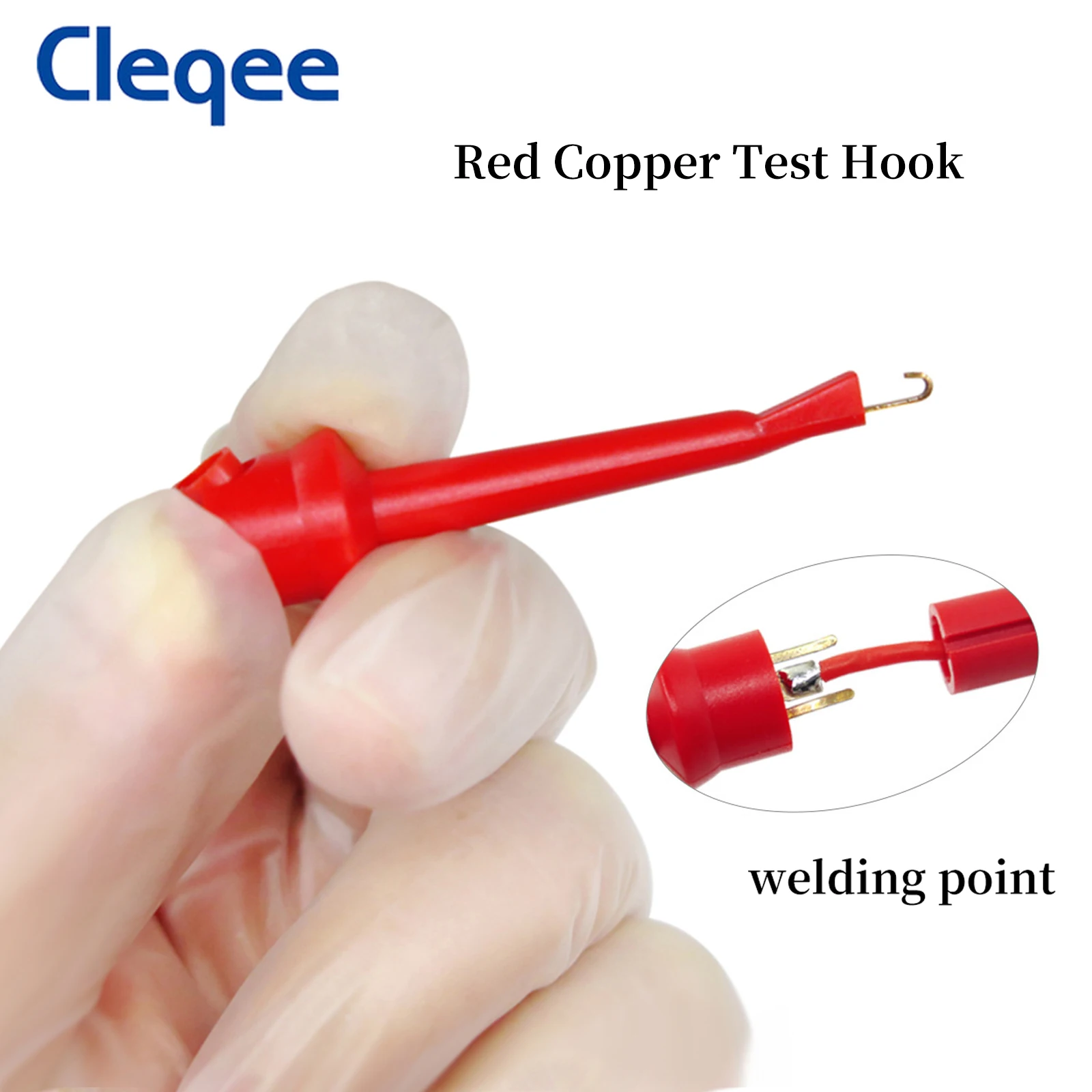 Imagem -03 - Cleqee P5002 10 Peças Clipe de Gancho de Teste Braçadeira de Sonda de Teste Smd ic Mini Grabber tipo Soldagem Multímetro Acessórios Diy de Alta Qualidade
