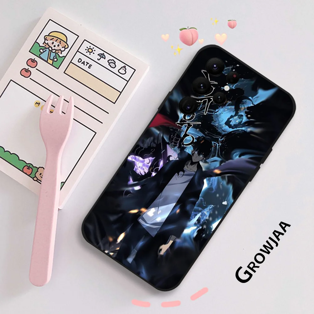 Anime S-Solo Levelings Phone Case for Samsung Galaxy S24 Ultra S22 S23 Ultra S21 S20 Protective Silicone Funda - Image 4