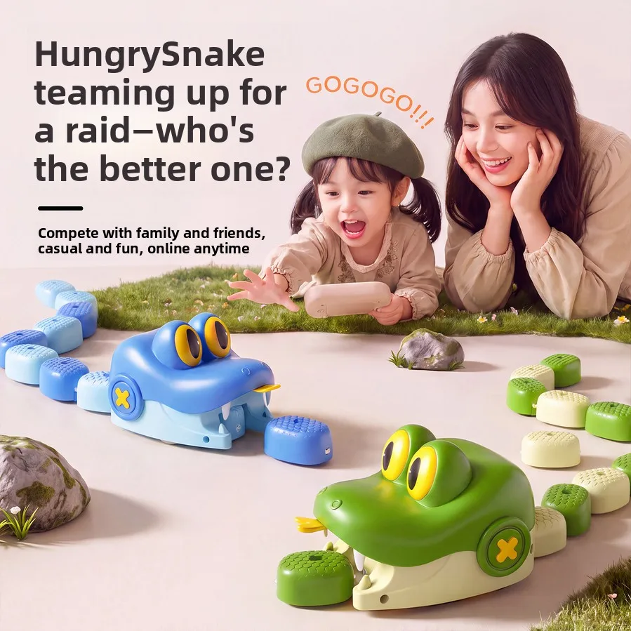 Parent Child Interactive Remote Control Magnetic Snake Game, Two Person Competitive Game, Greedy Bead Snake, Remote Control Car