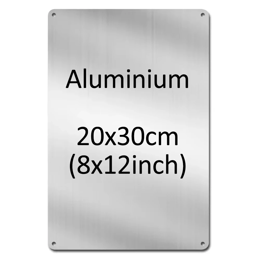 Custom Sign Metal Aluminum Plate Outdoor Wall Plate Decor Waterproof NO Fade DIY Flat Signs Craft Gift Billboard Round Plaque