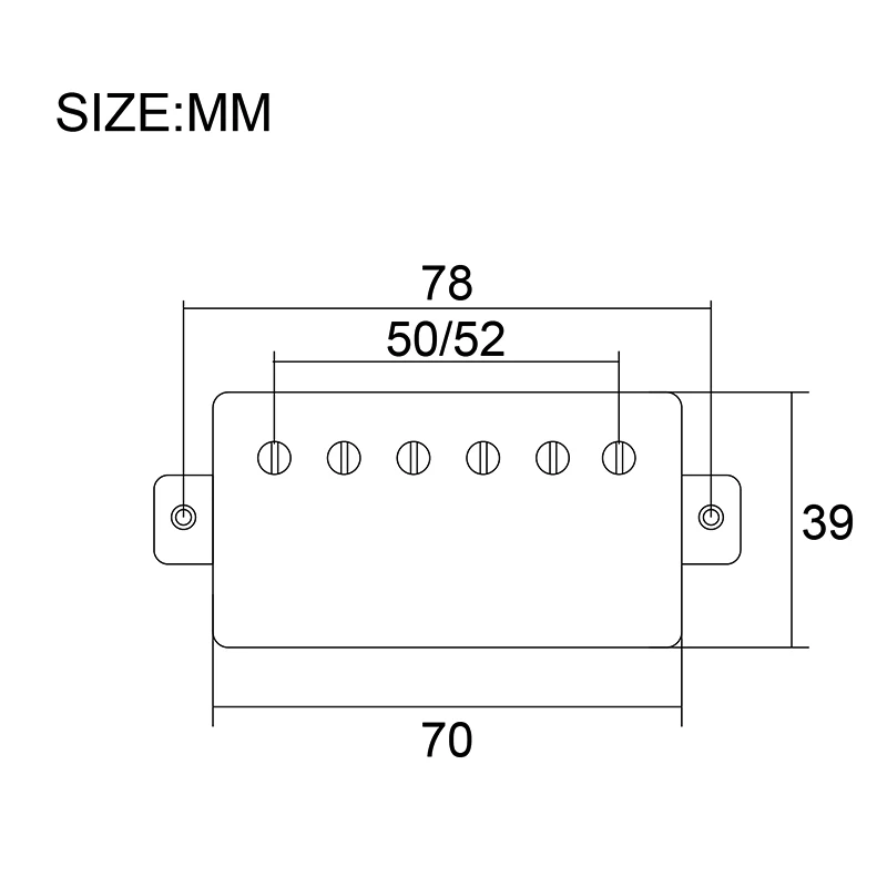 Alnico 2 Humbucker Guitar Pickup 4 Coil Cable Coil Splitting with Brass Cover Alnico II Pickup for LP Guitar Chrome