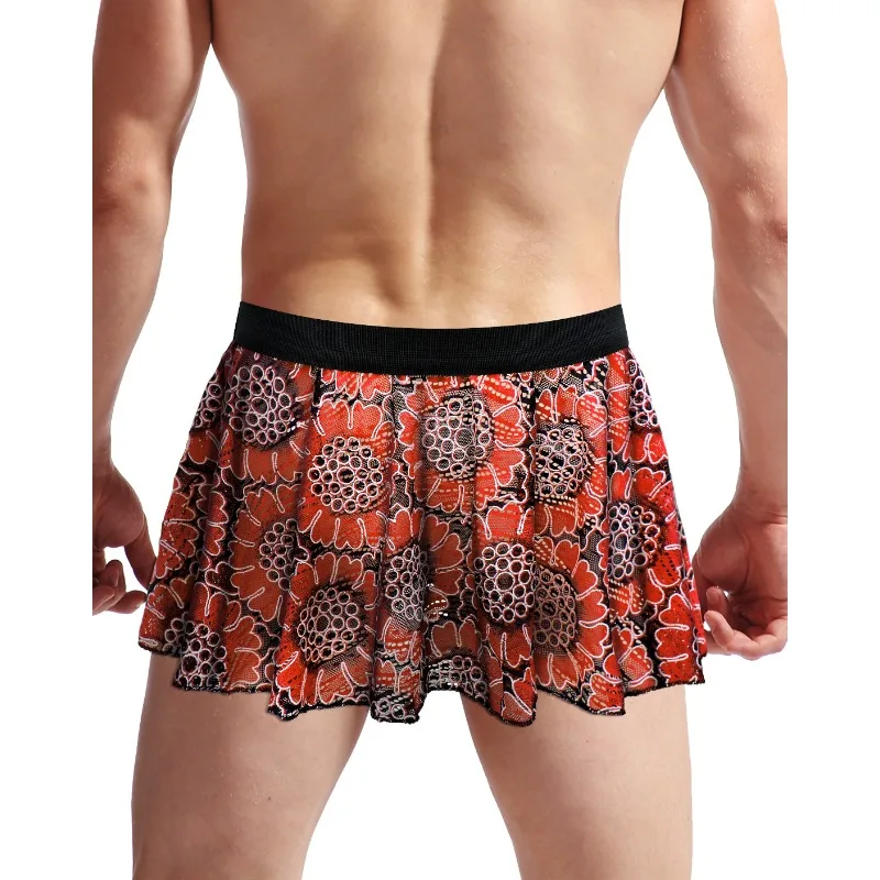 Unisex Pleated Mini Skirt with Elastic Waist