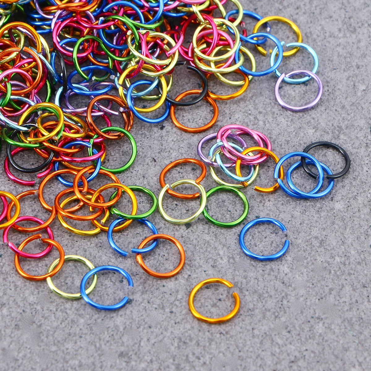 3200Pcs Mixed Color Aluminum Jump Rings Open Wire Nearly Seamless Rings for Jewelry Making Connecting DIY Accessories