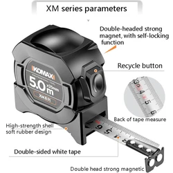 High-Grade Edelstahl Digitale Maßband 10m Industrie Grade Doppelseitige Maßband Mit Magnetic Self-Locking Band