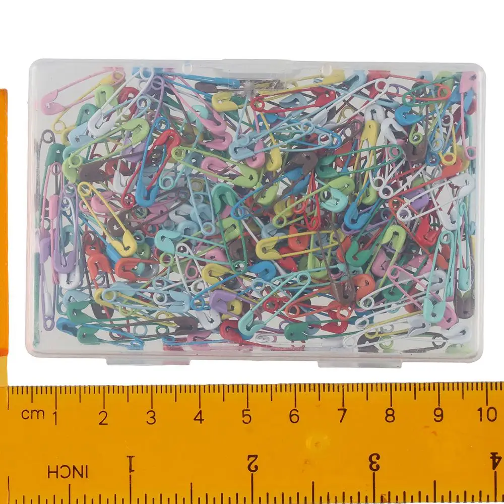 250 PCS Safety Pins Small 0.75in / 19mm Mini Colored Safety Pin Metal Safety Pins for Clothing Sewing Handicrafts Jewelry Making - Detail 1