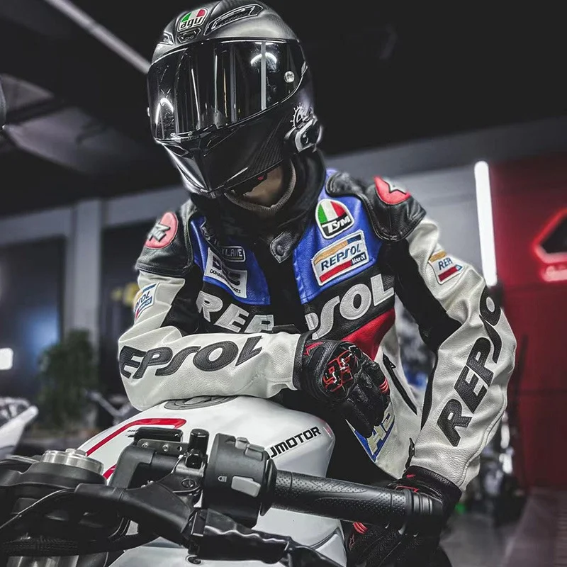 Duhan Motorcycle Riding Suit Weishuang Motorcycle Leather Jacket All Season Off-Road Anti Fall And Wear-Resistant Racing Suit Fo