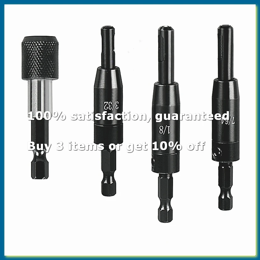 Self-Centering Drill Bit for , 3/32 Inch, 7/64 Inch, 1/8 Inch with Bit Holder Center Finding Drill Bit-A49I