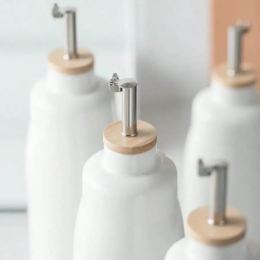 Ceramic Oil Bottle Kitchenware Oil Pot Soy Sauce Vinegar Bottle Condiment Jar Commercial Creative Light-Blocking Decanter