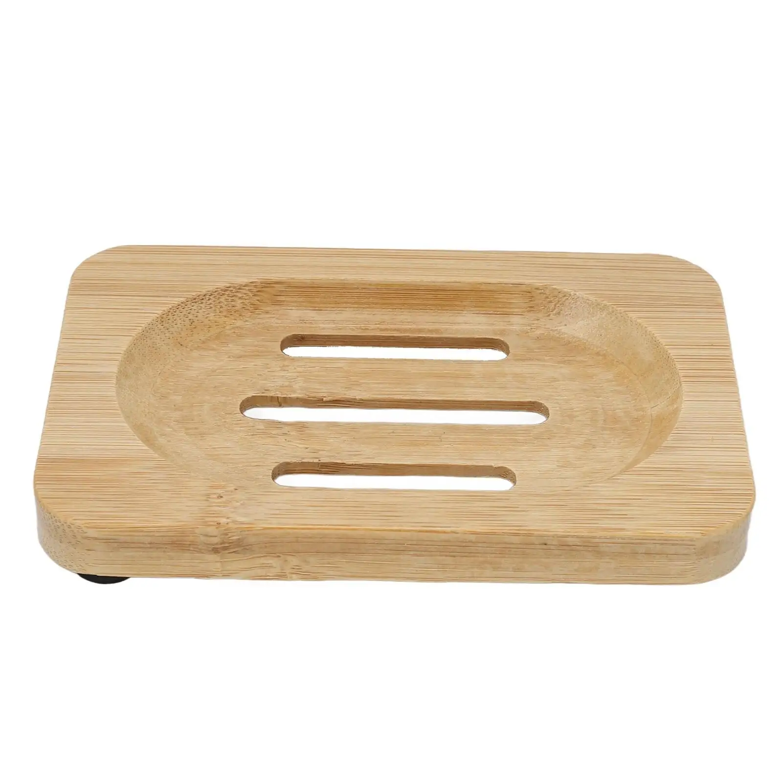 Bamboo Soap Holder Stylish Slip Resistant Decorative Draining Soap Dish for hotel