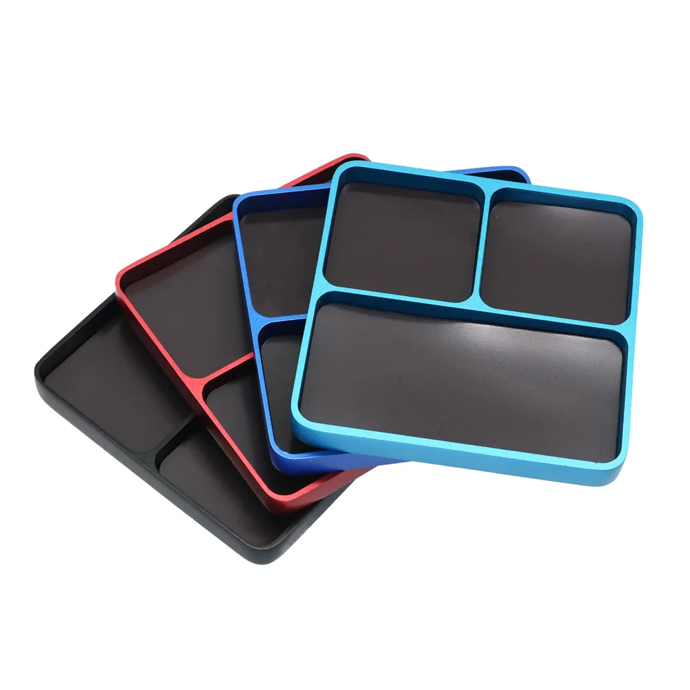 RS 98*98*11 مللي متر CNC الألومنيوم المغناطيسي المسمار صينية الجوز طوقا تخزين أداة ل RC سيارة قارب نموذج طائرة