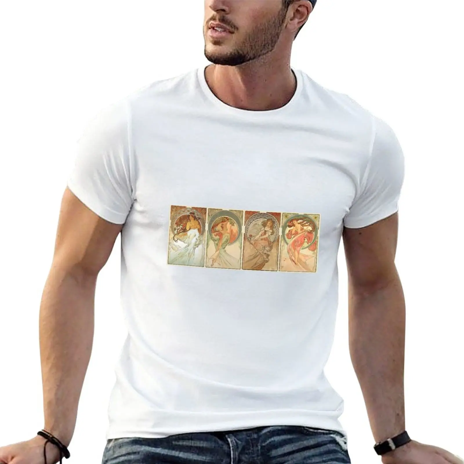 

New HD. The Arts (1898) serie Alphonse Mucha - HIGH DEFINITION T-Shirt boys t shirts men clothings