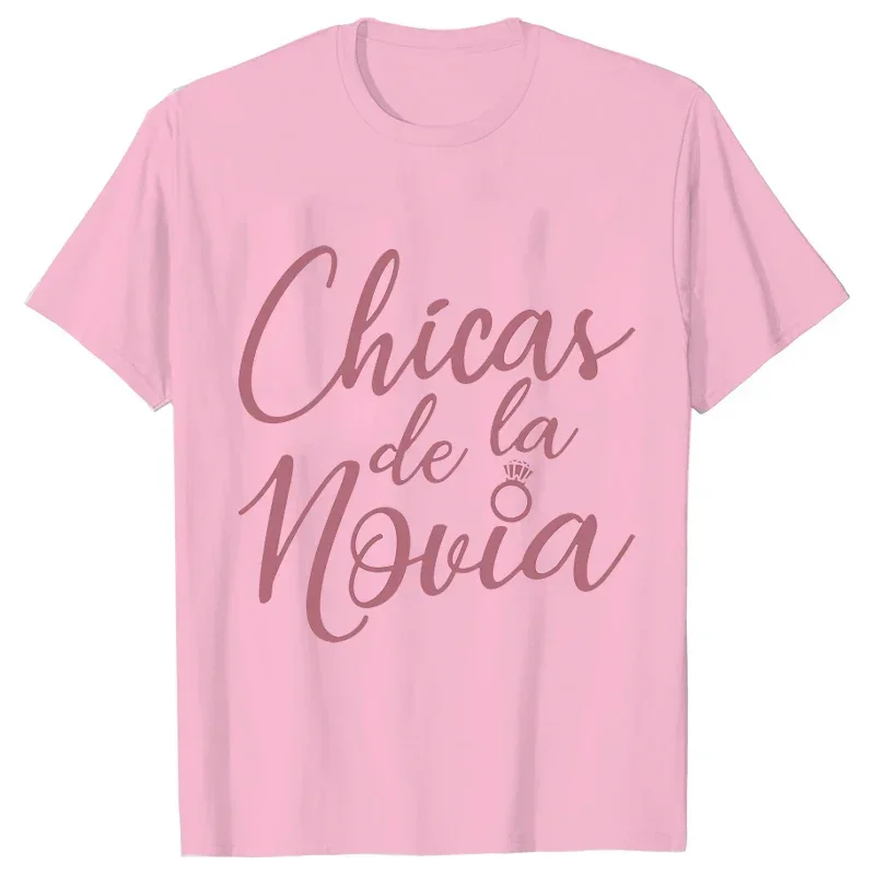 Camisetas de fiesta de despedida de soltera para chica española, camiseta del equipo de novia, camiseta de despedida de soltera, camiseta de boda para amigos, camisetas de regalo para despedida de soltera