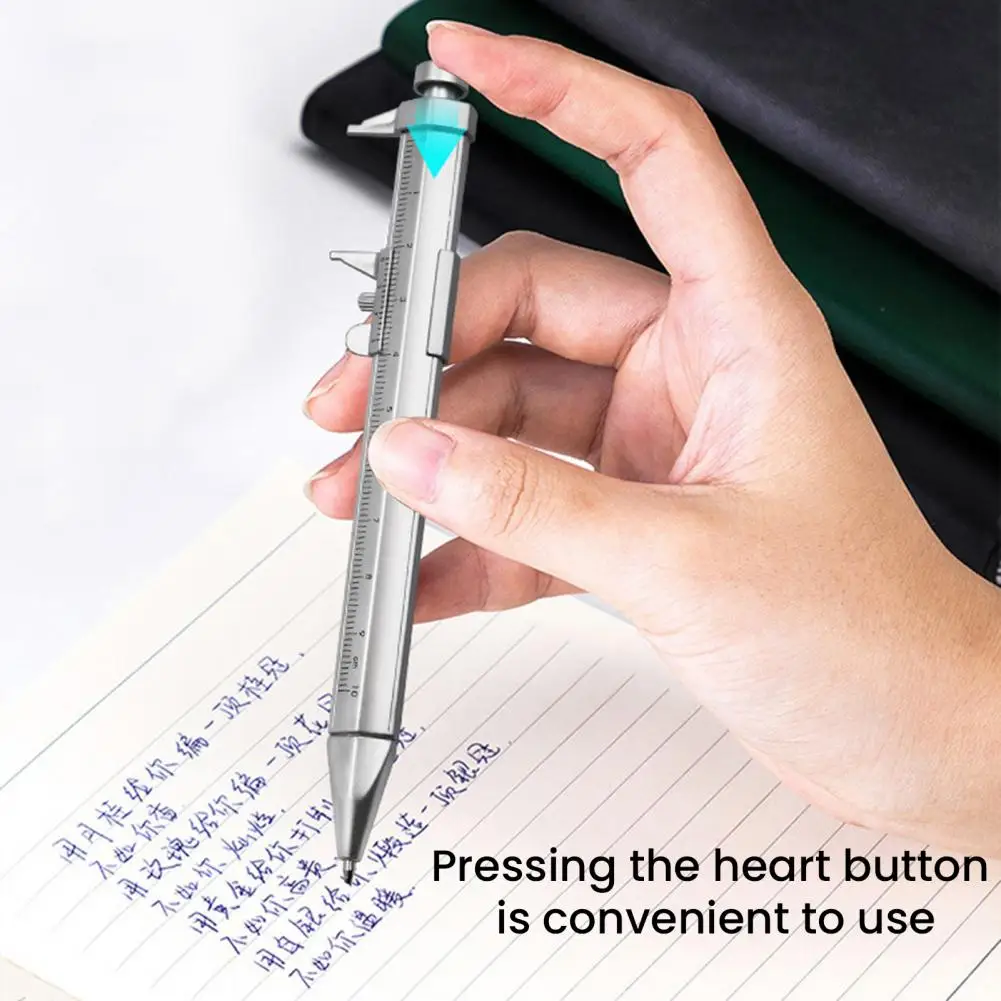 버니어 캘리퍼스가 있는 필기구 젤 펜 버니어 캘리퍼스 젤 펜 세트 사무실용 미터법이 있는 접이식 볼펜