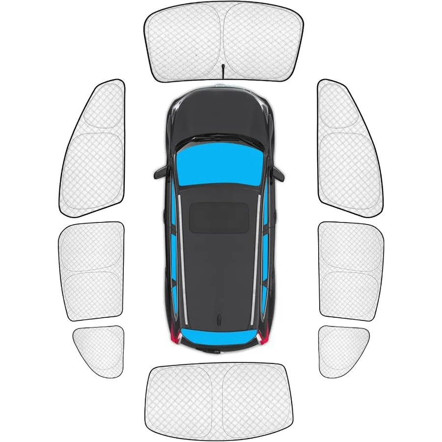 

8pcs Full Window Sun Shades Custom Fit for Mercedes Benz C Class W205 C250 C300 C400 20152021 Accessories Privacy Car Window Co