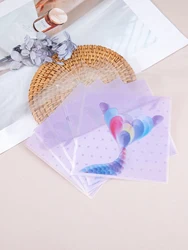 50pcs Mermaid Tail OPP Bags for Jewelry Display Handmade Food Self-Adhesive Bags Cookies Packaging Bags Candy Self-Sealing Bags