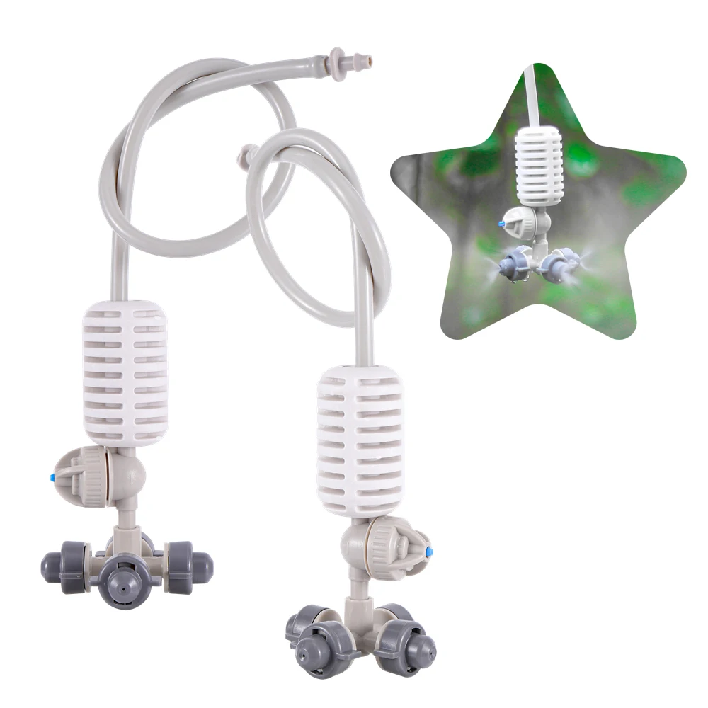 Hanging Cross Misting Nozzle Irrigation Kit Plants Flower Watering Sprayer Garden Greenhouse Irrigation Sprinkler Cooling Nozzle