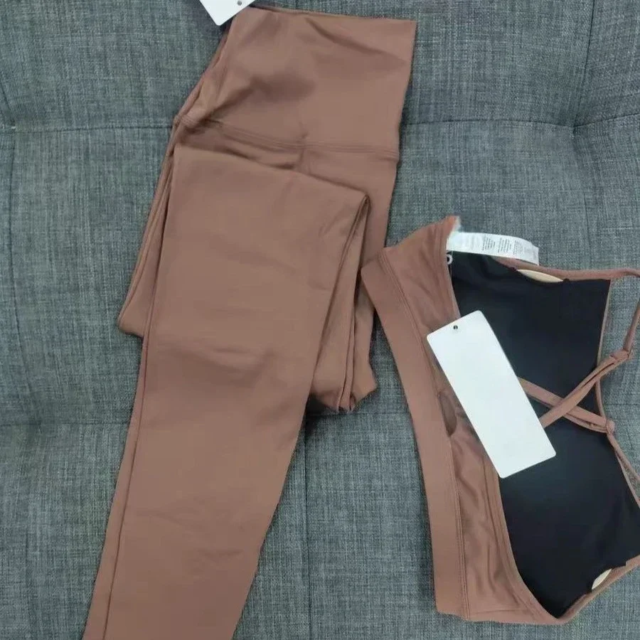 LO اليوغا الرياضة الصدرية يغطي الرجل مجموعة المرأة مغرفة الرقبة الملابس الداخلية مفتوحة الظهر اليوغا الصدرية رياضة الجري المحاصيل القمم عالية الخصر طماق