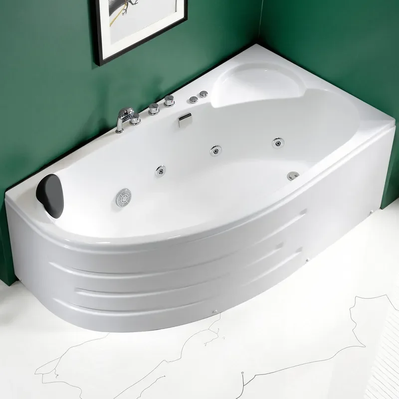 for Triangular Fan Bathtub Acrylic Home Surfing Massage Small Apartment Wall Mounted Bath Basin Direct from Manufacturer