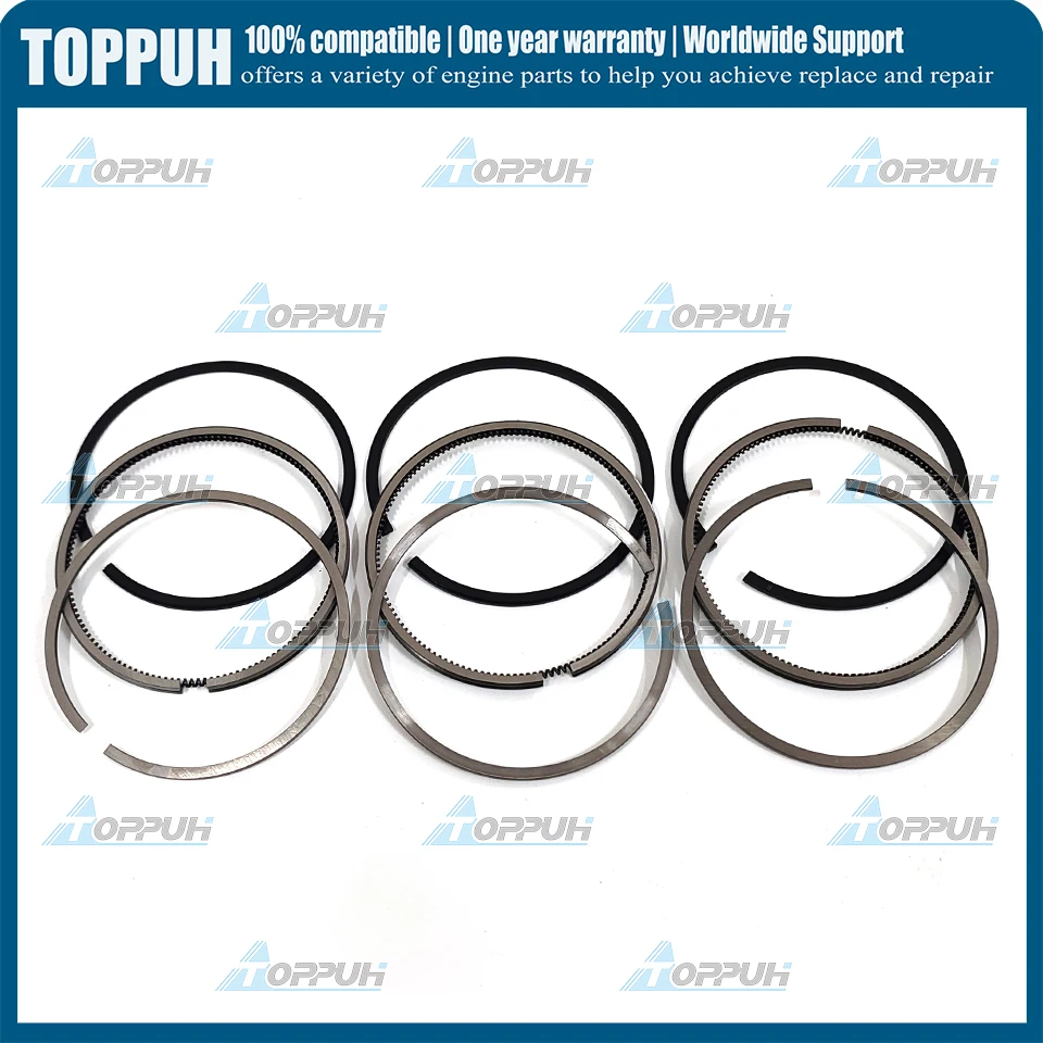 3 Set D722 Piston Rings STD 67MM For Kubota 16853-21050