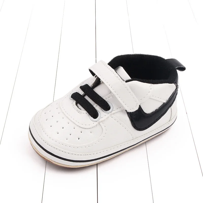 Yibubu White Baby shoes Cute and Generous Simple and stylish Infant Learning-to-Walk Shoes Soft soled indoor loafers for babies