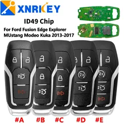 XNRKEY Smart Remote Car Key ID49 Chip 315/434/902Mhz for Ford Fusion Explorer Edge Mustang Mondeo Kuka 2013-2017 M3N-A2C31243800