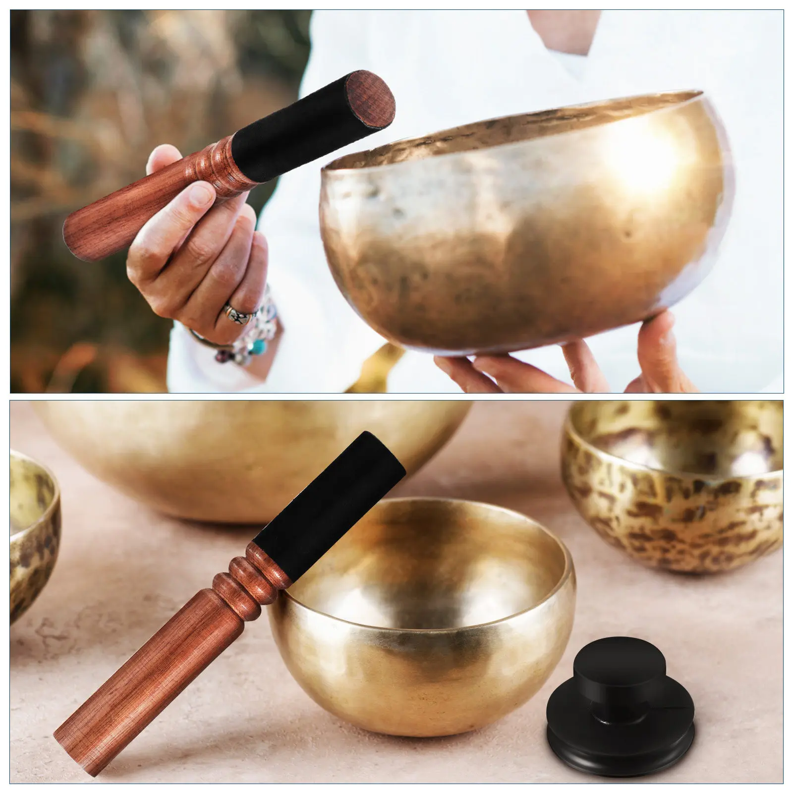 

Sound Bowl Suction Rubber Sucker Tool Wrapped Stick Small Volume Design Portable Durable Flannel Protection Excellent