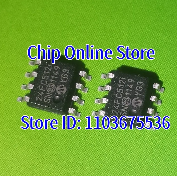 5~100pcs  24FC512-I/SN  24FC512T-I/SN  24FC512  SOIC8  New Original  EEPROM