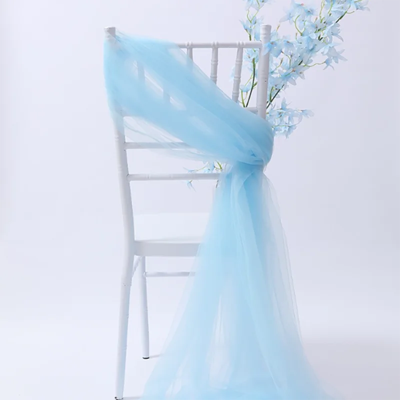 Organza Chair Sashes, Knot Bands, Chair Bows, Wedding Party, Banquet Event, Chair Decoration, 50Pcs