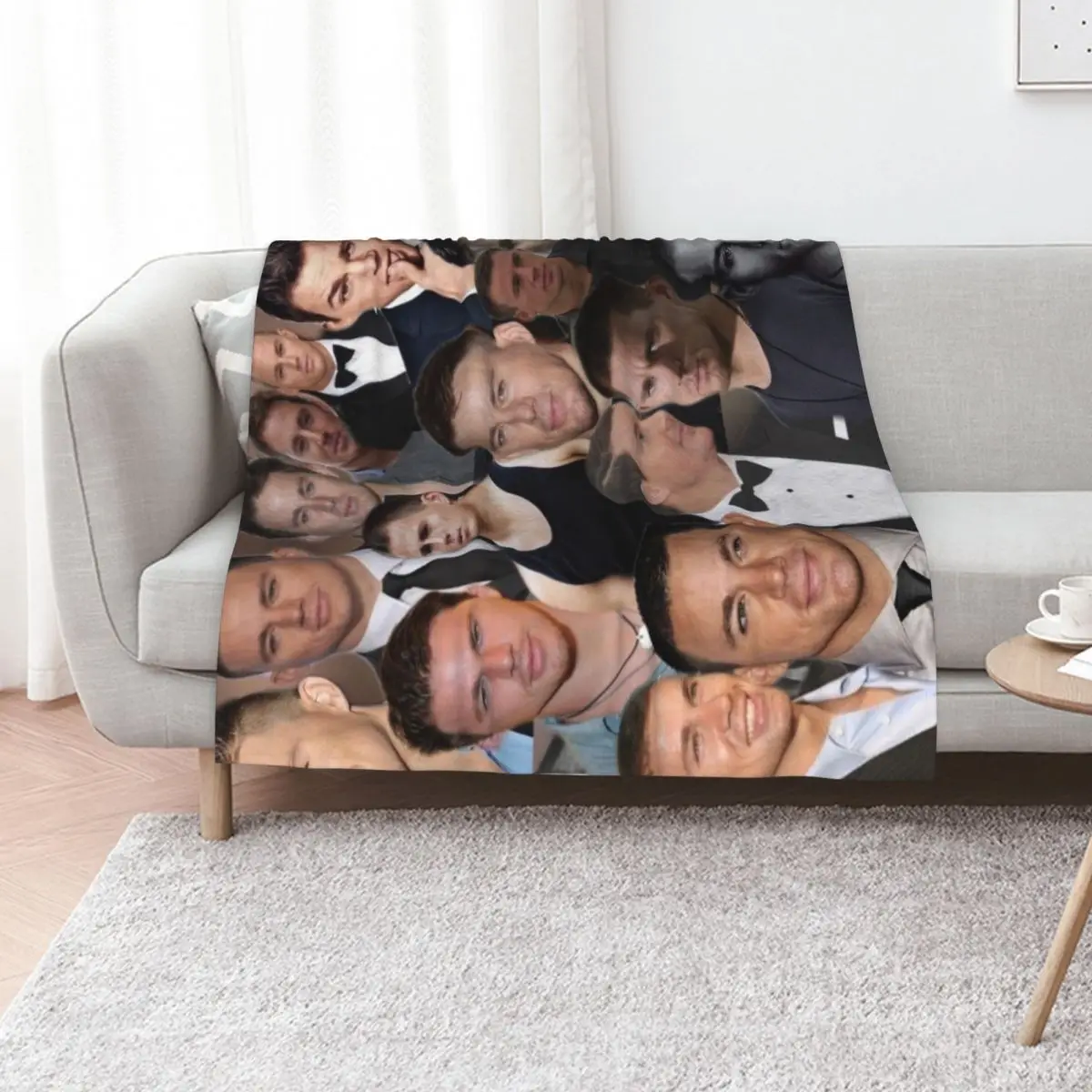 channing tatum photo collage high quality Throw Blanket halloween Thin warm winter Cute Plaid Blankets