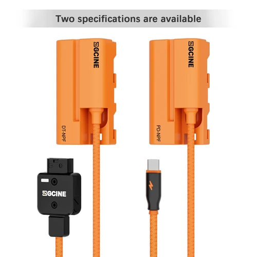 Imagen 2 del producto ZGCINE DT-NPF D-Tap a NPF Cable trenzado de batería simulada Acoplador de CC Accesorio para monitores/luz de vídeo LED/Recuptor transmisor