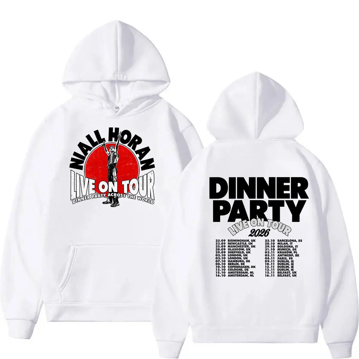 Niall Horan Dinner Party Live on Tour 2026 Hoodie Herren Damen Vintage Langarm Mode Sweatshirt Lose Kleidung Pullover Kapuzenpullover – Detail 3