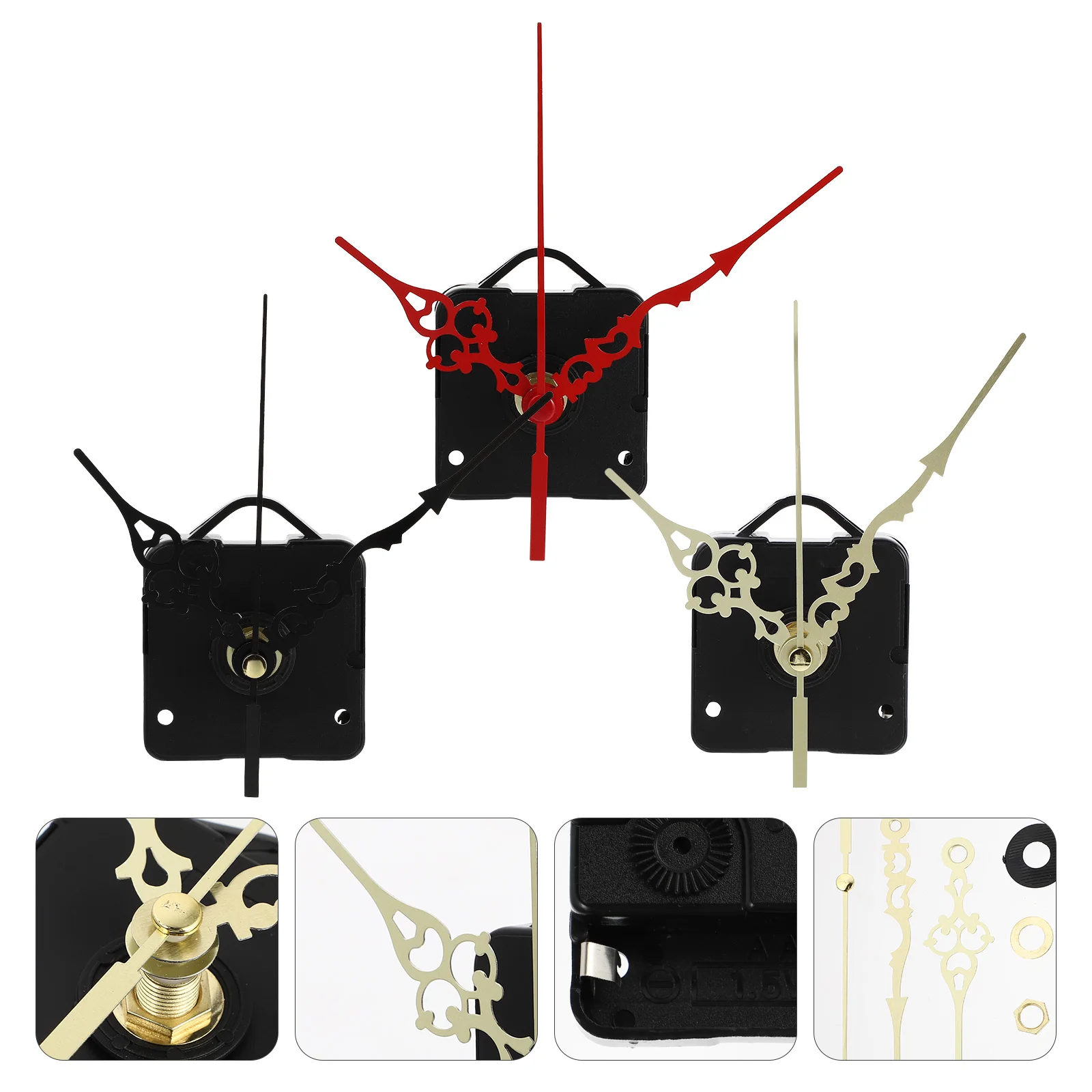 

3 Sets Clock Movement Quartz Mechanism Silent Parts Accessories Wall Supplies Mute Movements Electronic Precision Durability