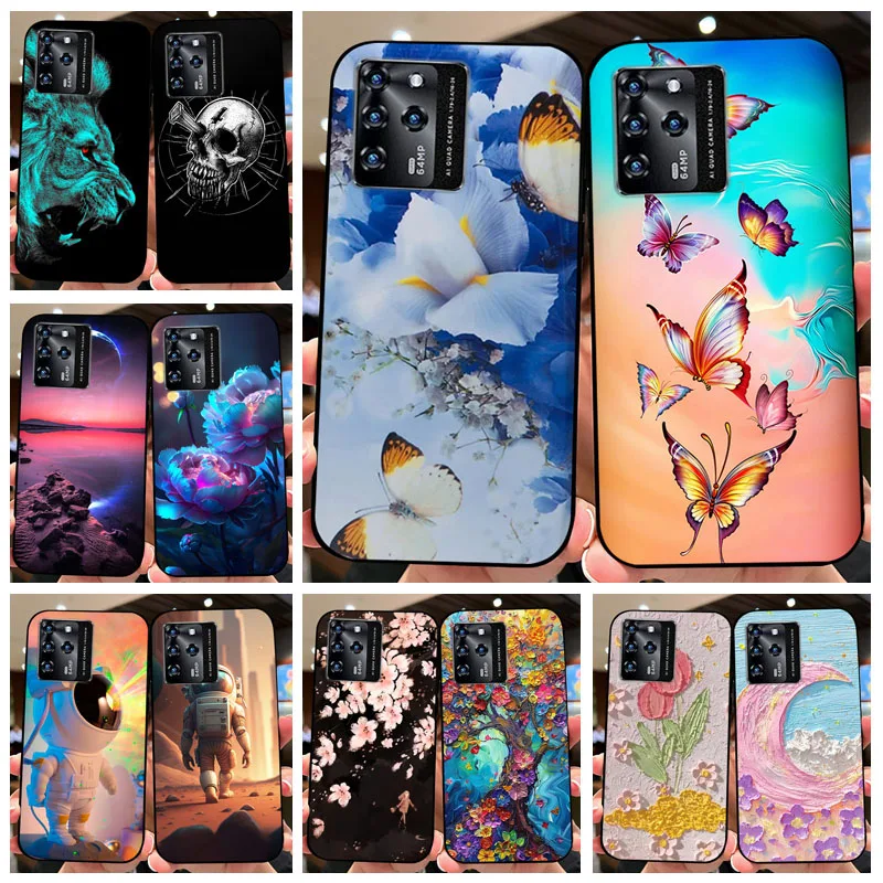 For ZTE Blade V30 9030 Case Flower Silicone Soft TPU Cute Back Cases For ZTE Blade V30 Vita 8030 Cover V30Vita V30 Phone Fundas