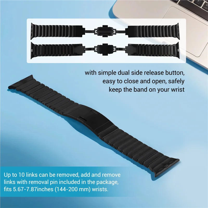 시계 밴드 용 ABJF-스트랩 38Mm 스테인레스 스틸 팔찌 Iwatch 9 밴드 팔찌 손목 밴드 교체 액세서리