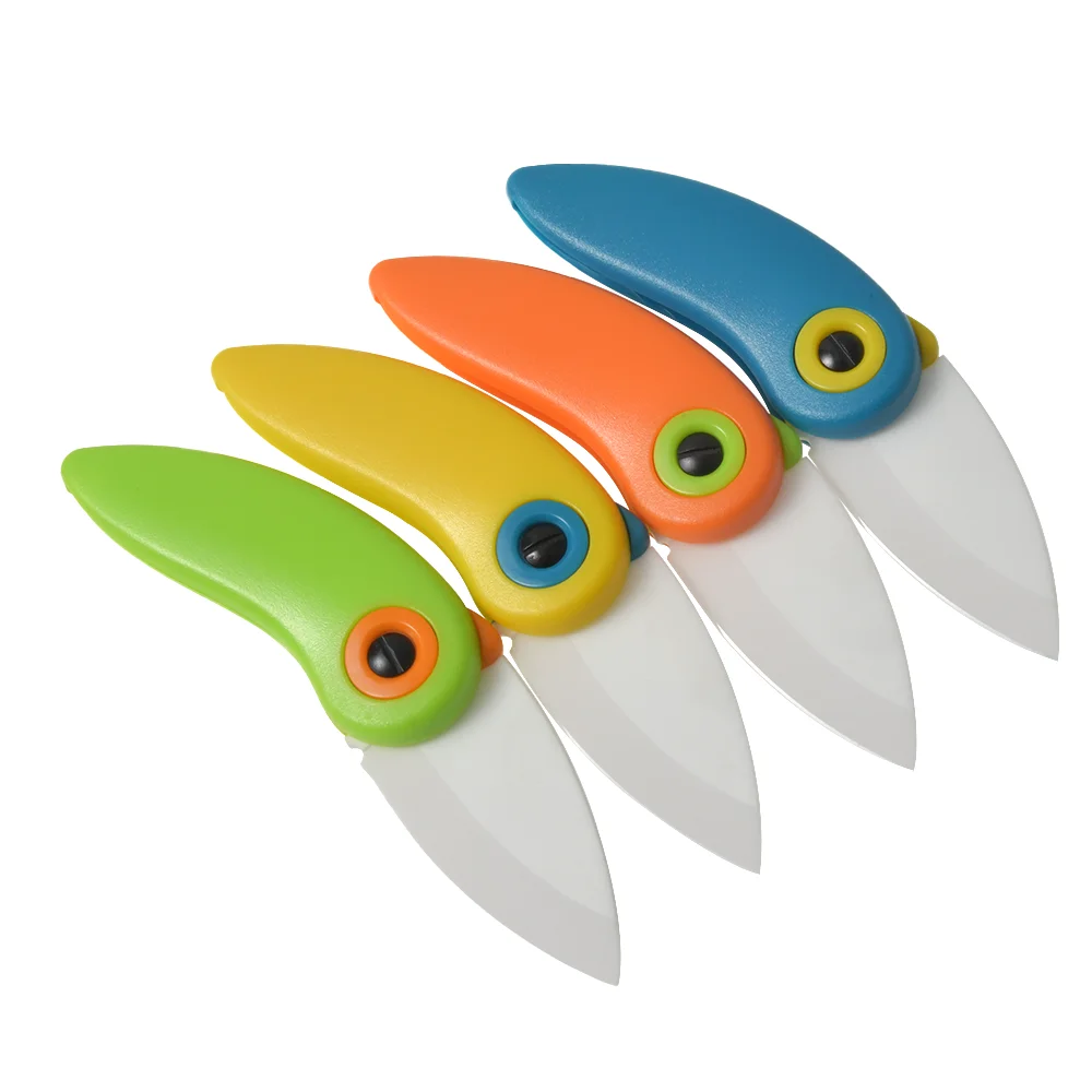 Portable Mini Ceramic Bird Knife Pocket Folding Knife Creative Knife Vegetable Kitchen Tool Cute Parrot Knife