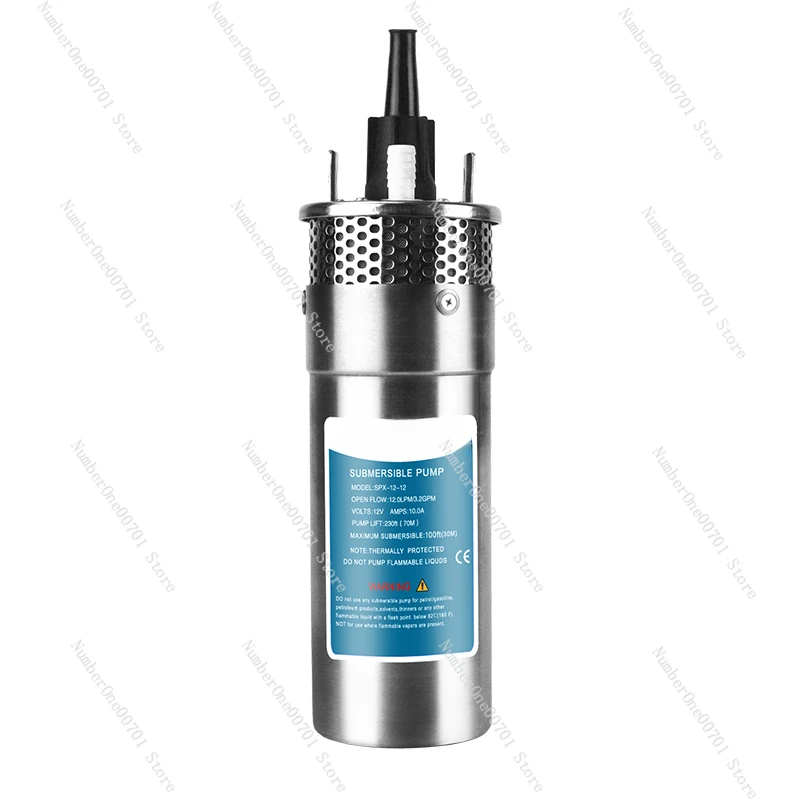 Deep Well Stainless-Steel Submersible Pump Large-Flow High-Lift Solar Energy Full Copper Electric Small Irrigation Suction