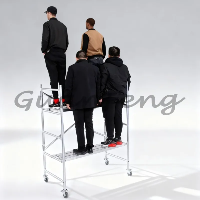 2.55M Thick Carbon Steel Foldable Lifting Platform Frame, Mobile Wheel Decorative Activity Scaffold
