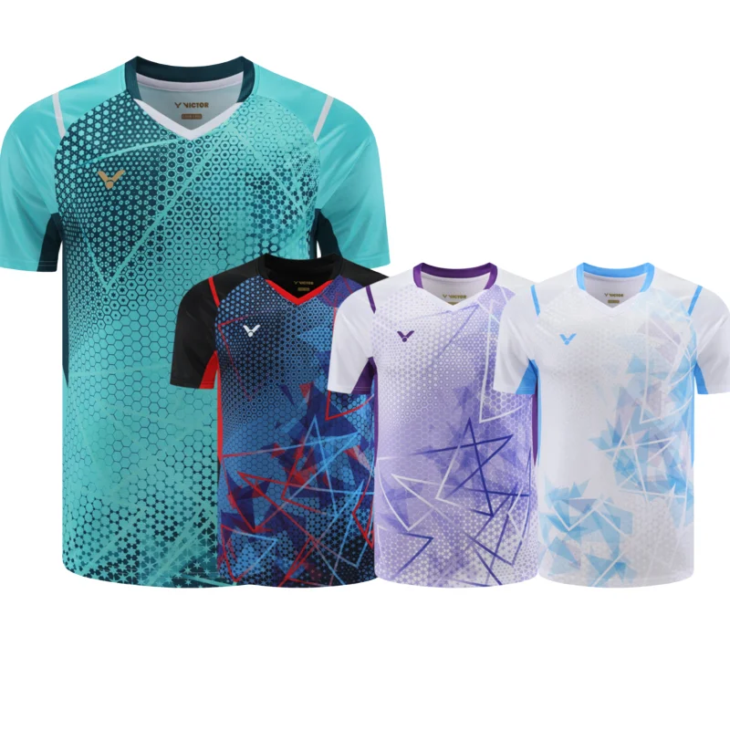 Op Maat Gemaakt Een Set Badminton T-Shirt Heren En Dames Tennis T-Shirt Shorts Sneldrogend Ademend Licht Team Aangepaste Logo