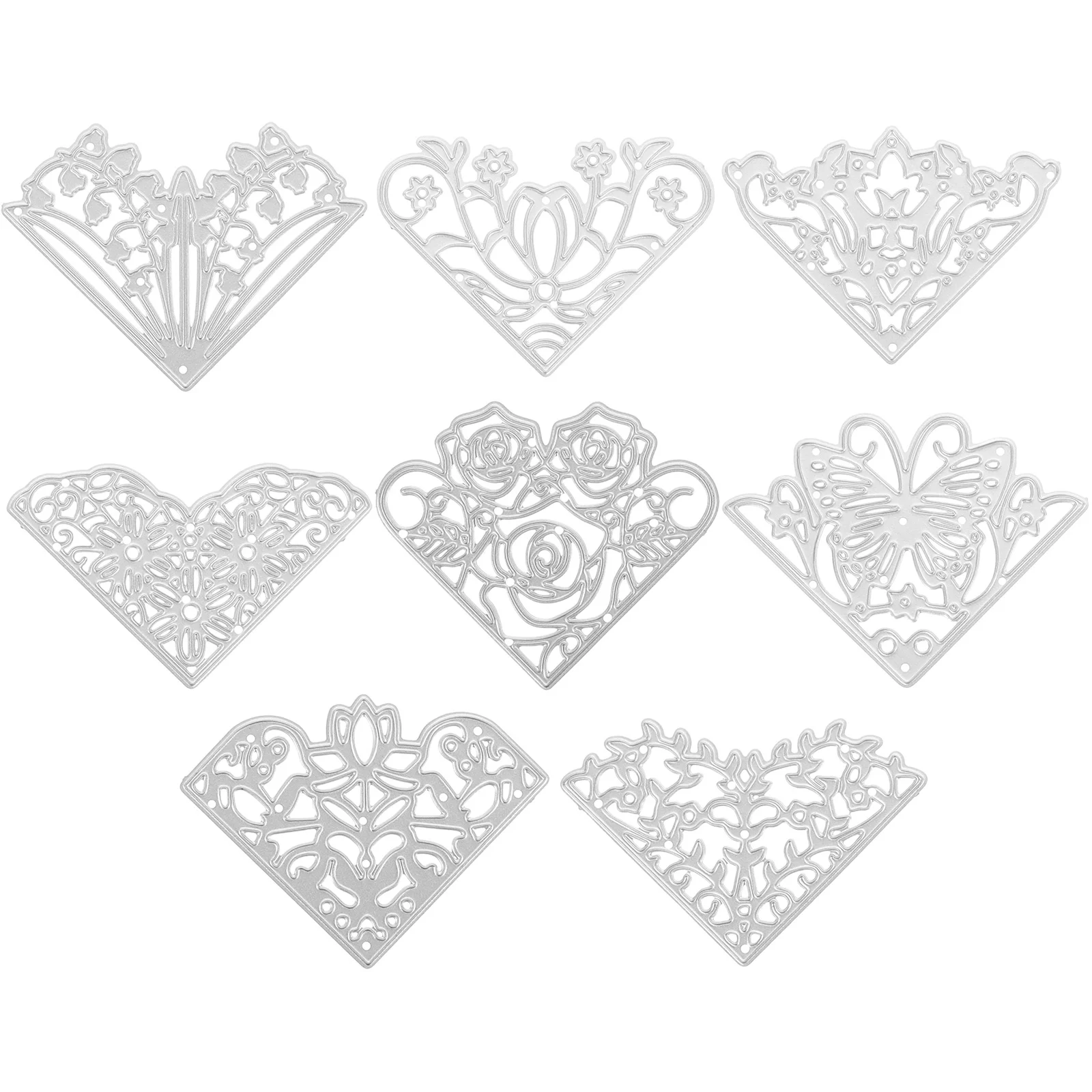 

8Pcs Carbon Steel Cutting Die Stencil Scrapbooking Card Making DIY Craft Tool Embossing Folder Cutting Die for Scrapbooking