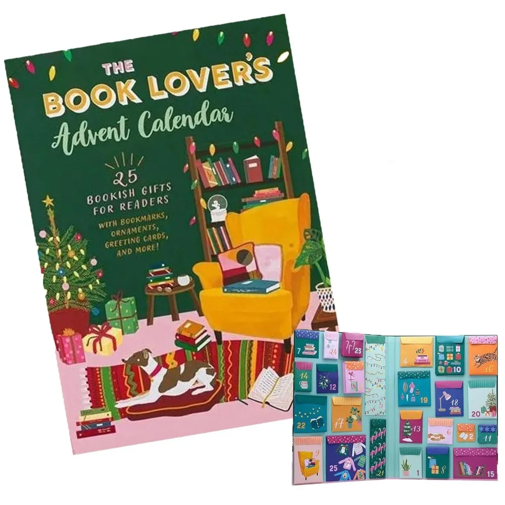 Nieuwjaar The Book Lover's Adventskalender Home Decor met 25 Bookish Gifts Adventskalender 2024 Kerst Countdown Kalender